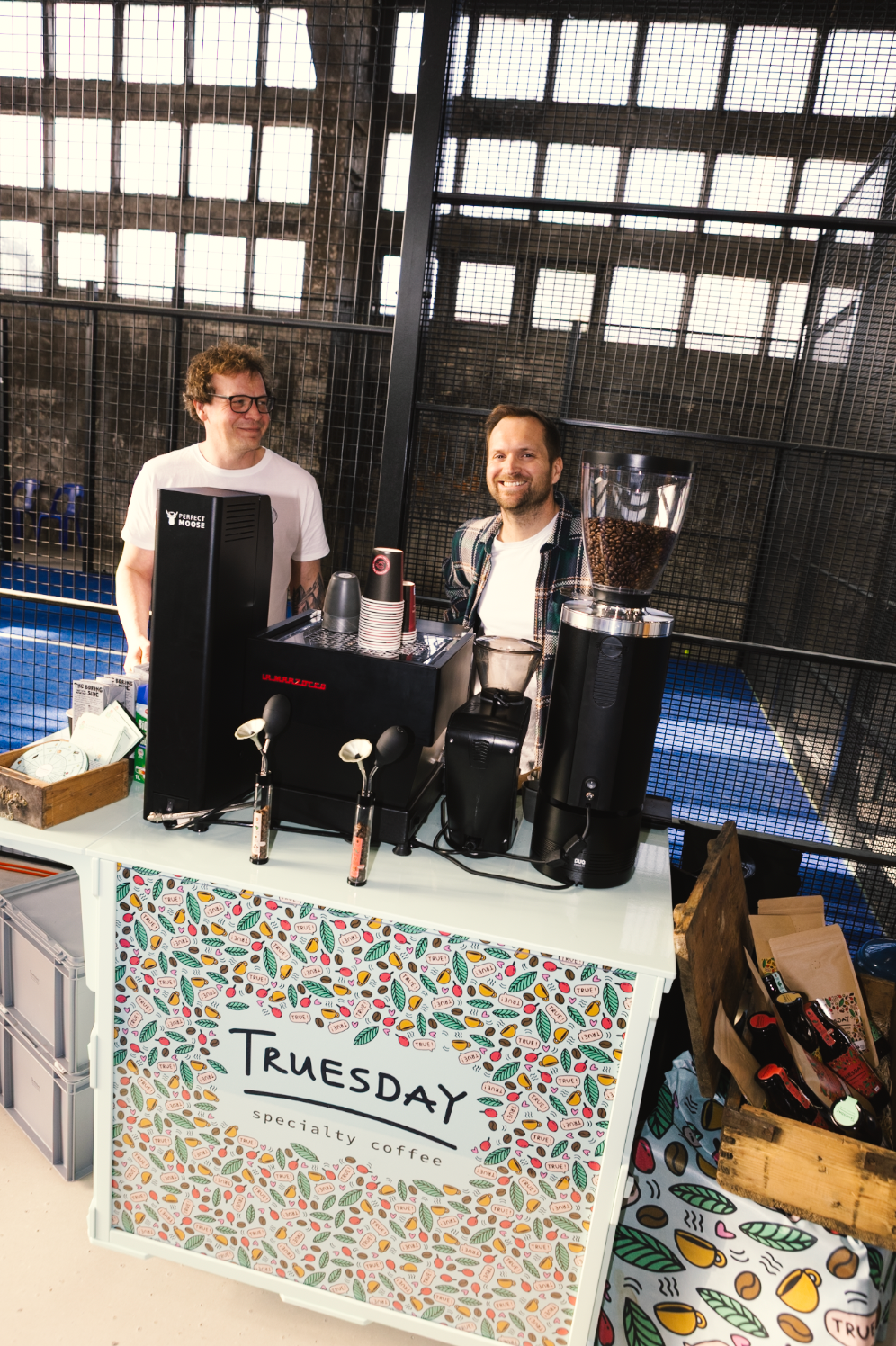 Mobile Kaffeebar mit Barista-Team