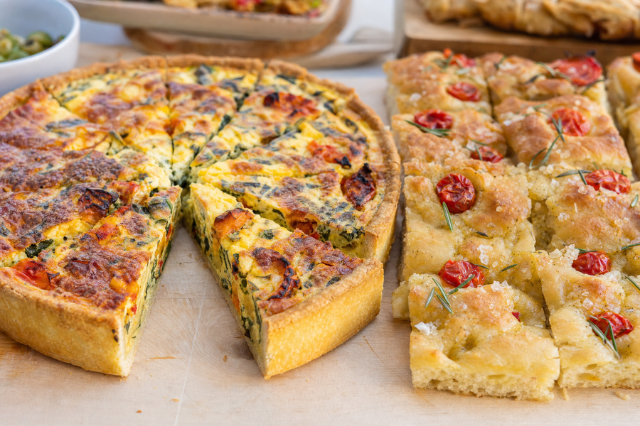 Quiche und Focaccia