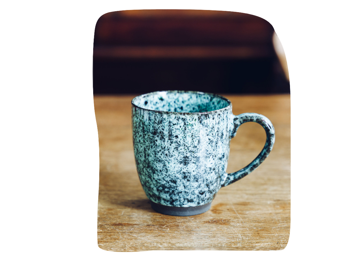 Steingut-Tasse Henkel (groß)